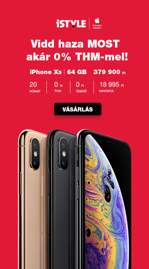 iPhone XS akár 0 Ft önrésszel és 0% THM-mel