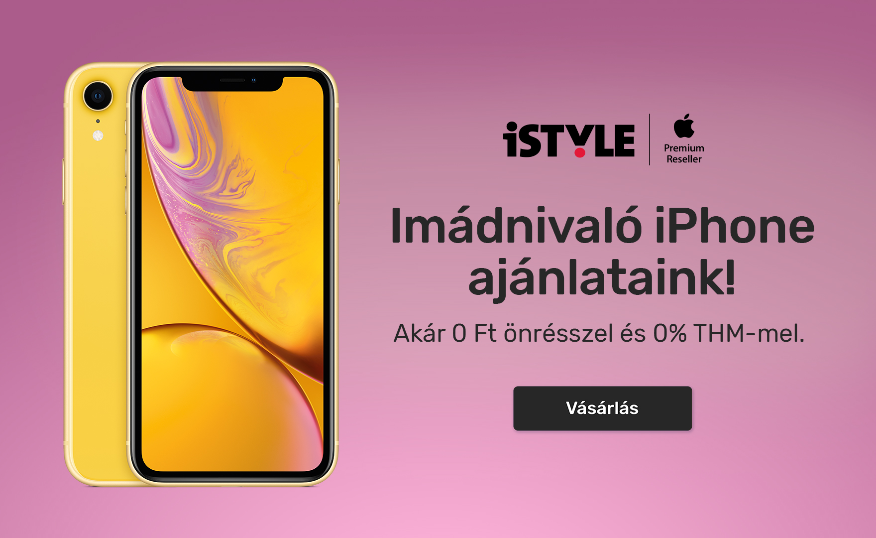 iPhone XR akár 0 Ft önrésszel és 0% THM-mel